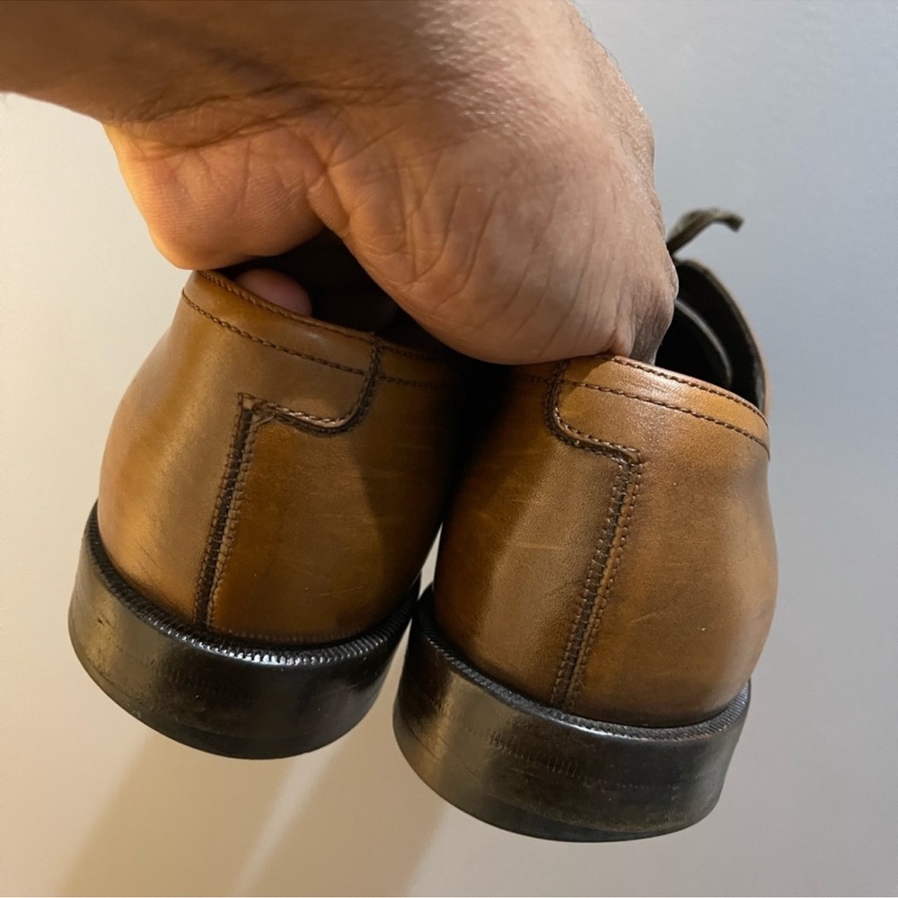 Salvatore Ferragamo Dress Shoes Brown Sz 7.5 - Picture 8 of 16